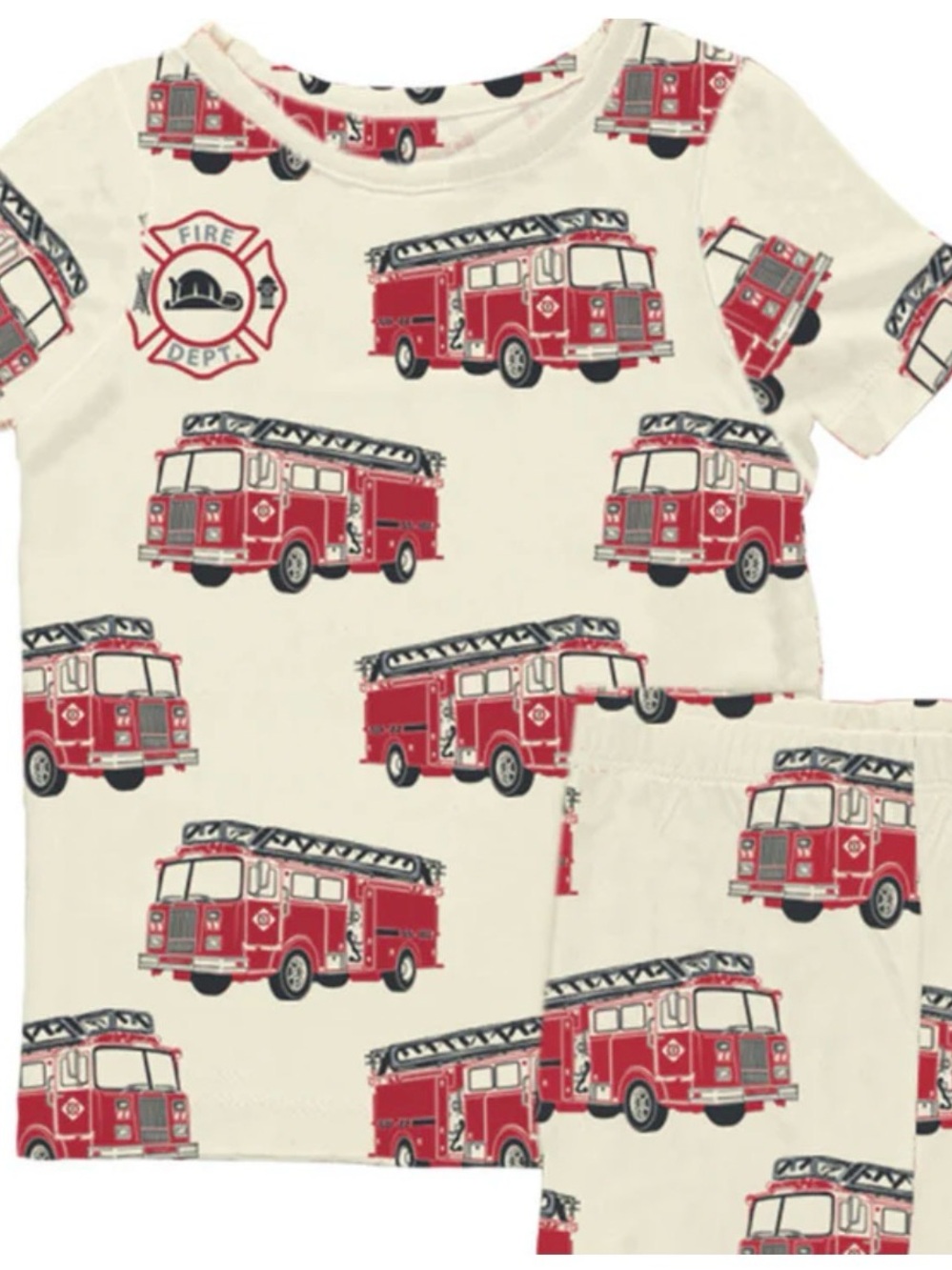 Pink Chicken LA Fire Trucks Bamboo Pajamas - Picture 4 of 4